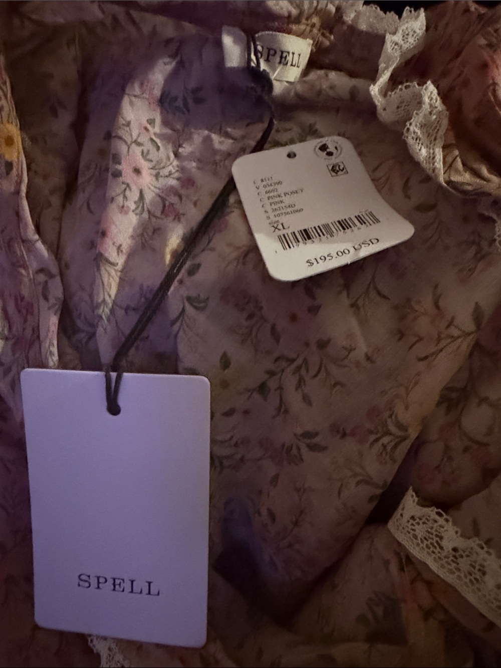 Spell Mimi Rose Blouse NWT Free People - Picture 4 of 4